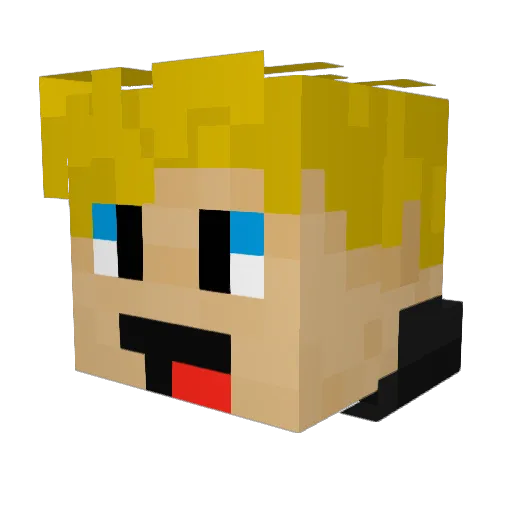Roantj Minecraft avatar head, 3D render