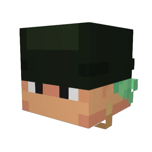 Roartoroar Minecraft avatar head, 3D render
