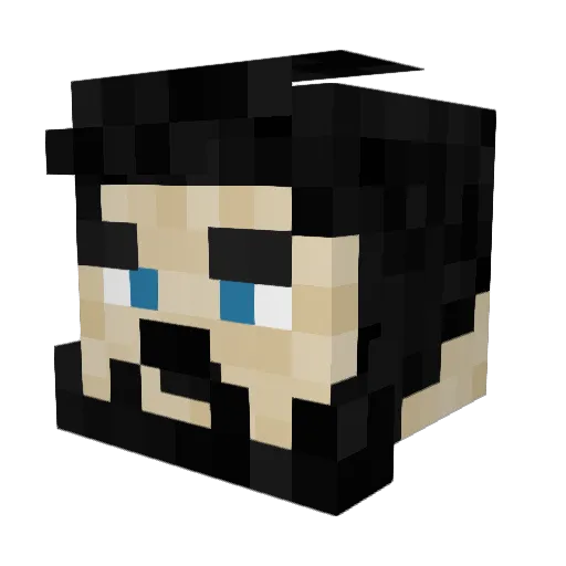 Roary1 Minecraft avatar head, 3D render