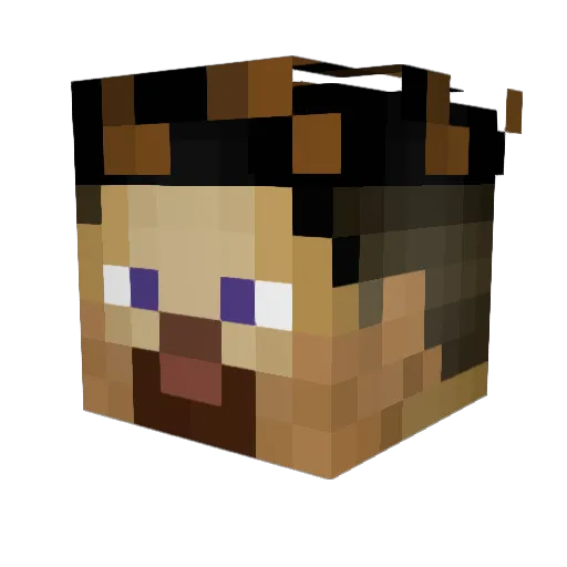 RoastMalone_ Minecraft avatar head, 3D render