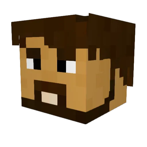Roastbeat Minecraft avatar head, 3D render