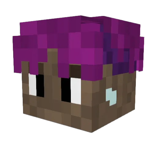 Rob240 Minecraft avatar head, 3D render