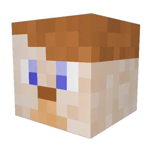 Rob53454 Minecraft avatar head, 3D render