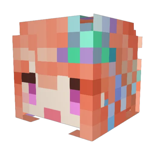 RobDeLaMorte Minecraft avatar head, 3D render