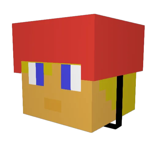 RobDieRobbe Minecraft avatar head, 3D render