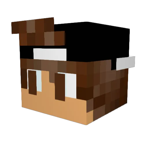 RobJuuh Minecraft avatar head, 3D render