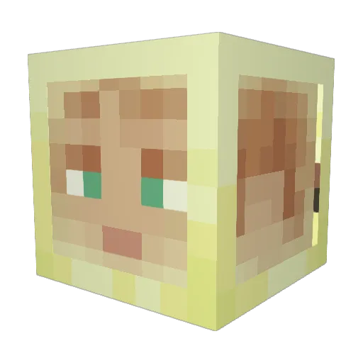 RobLexMine Minecraft avatar head, 3D render