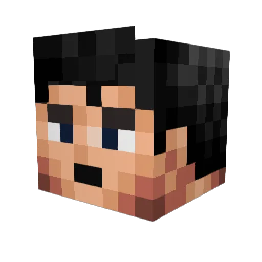 RobTesler Minecraft avatar head, 3D render