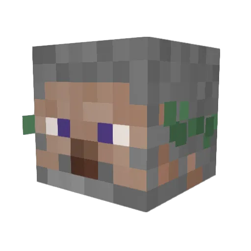RobTheBl0b Minecraft avatar head, 3D render