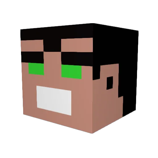 RobTheOverlord Minecraft avatar head, 3D render