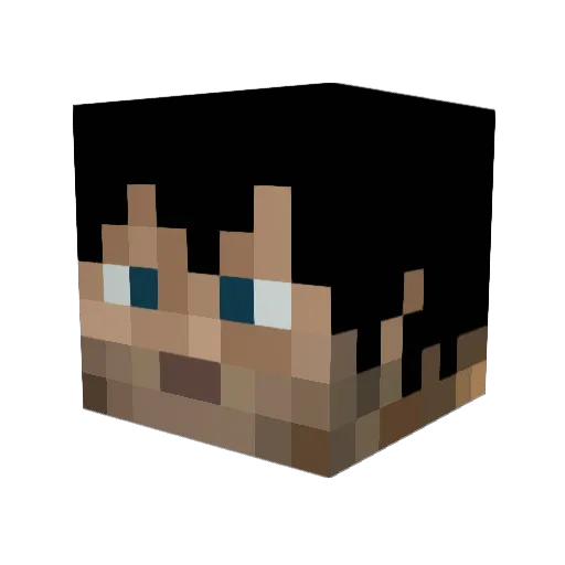 RobVice Minecraft avatar head, 3D render