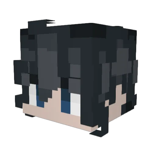 RobZerT Minecraft avatar head, 3D render