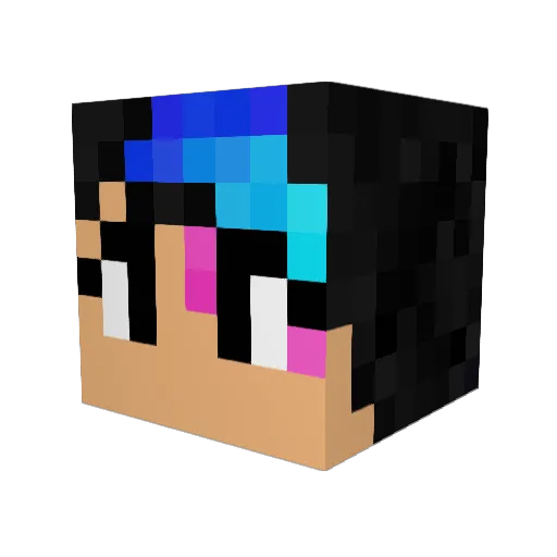 Rob_50_10 Minecraft avatar head, 3D render