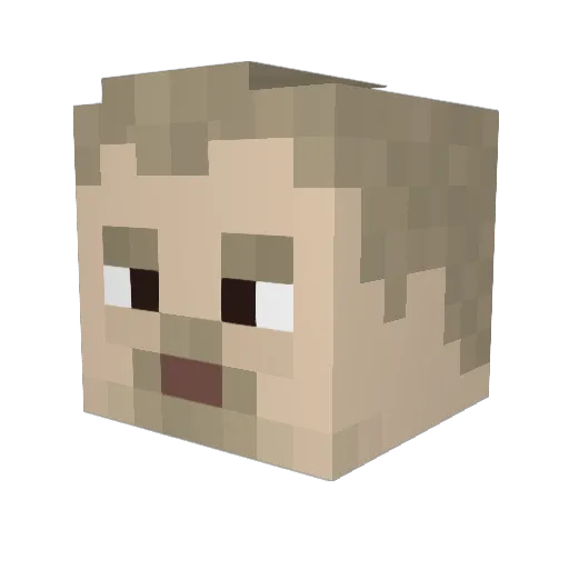 Rob_Gio Minecraft avatar head, 3D render