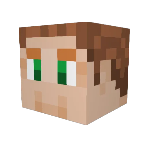 Rob_Otter Minecraft avatar head, 3D render