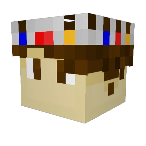 Rob_Quixote Minecraft avatar head, 3D render