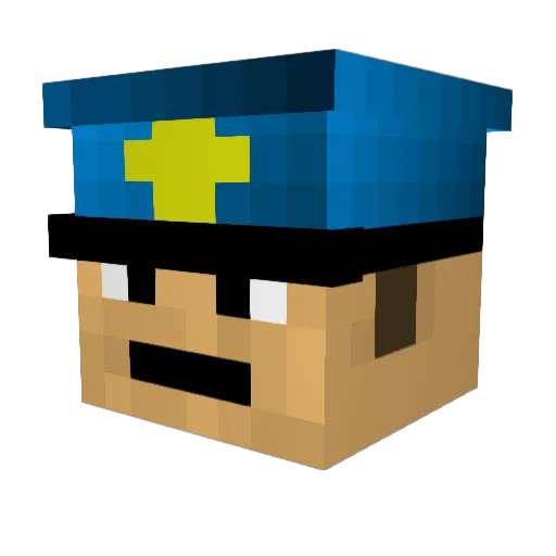 Roballao Minecraft avatar head, 3D render
