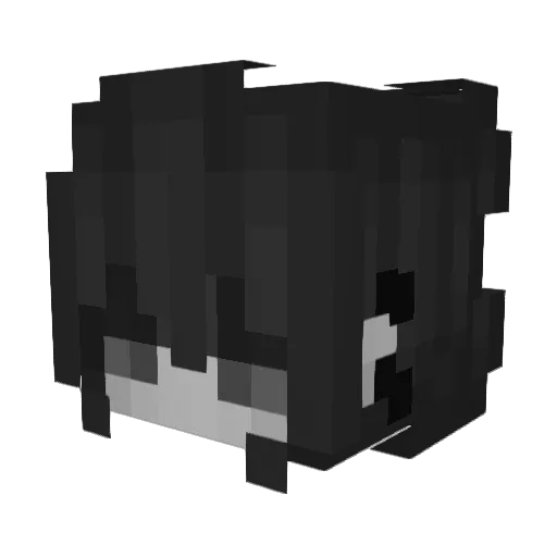 Robaruu Minecraft avatar head, 3D render