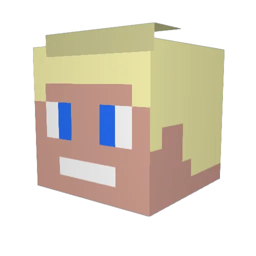 RobatHD Minecraft avatar head, 3D render