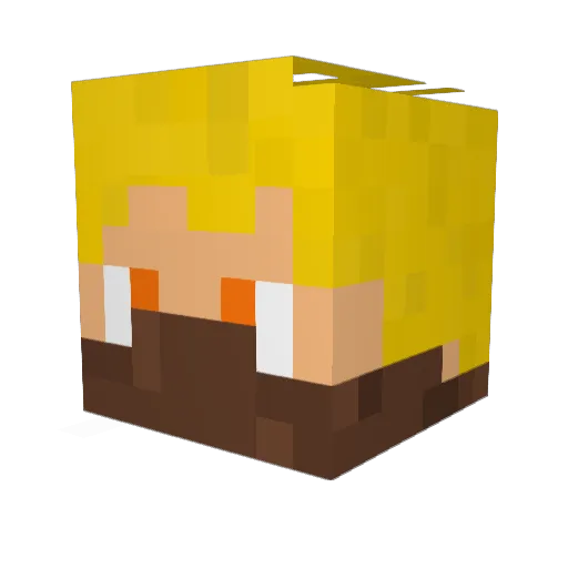 RobbeDg2 Minecraft avatar head, 3D render