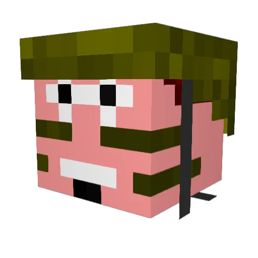RobbeTP4L Minecraft avatar head, 3D render