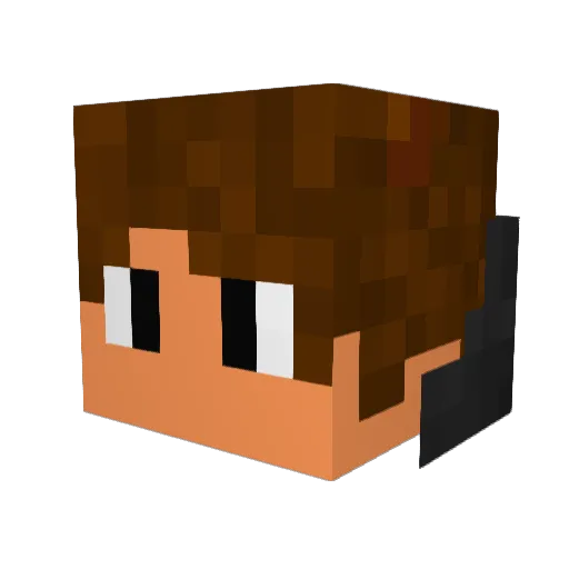 Robbencc Minecraft avatar head, 3D render