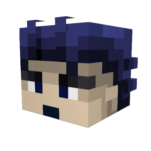 Robbi_B Minecraft avatar head, 3D render