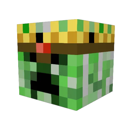 RobbieBloss Minecraft avatar head, 3D render