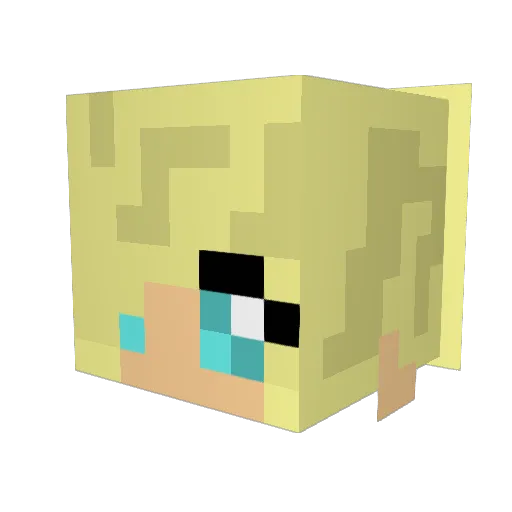 RobbieHag Minecraft avatar head, 3D render