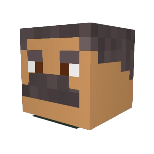 RobbieMac Minecraft avatar head, 3D render