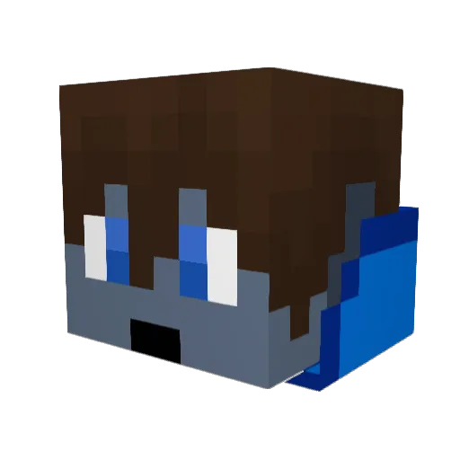 RobboLuigi Minecraft avatar head, 3D render