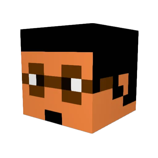 Robbub Minecraft avatar head, 3D render