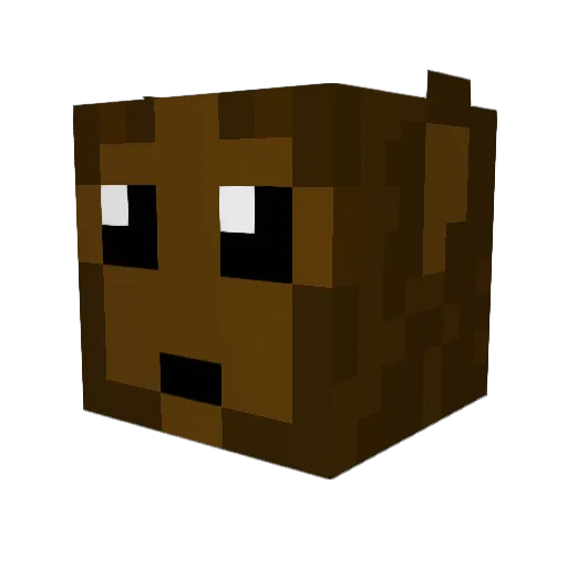Robby Minecraft avatar head, 3D render
