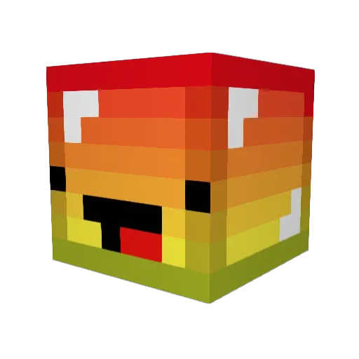 RobbyBobbyP Minecraft avatar head, 3D render