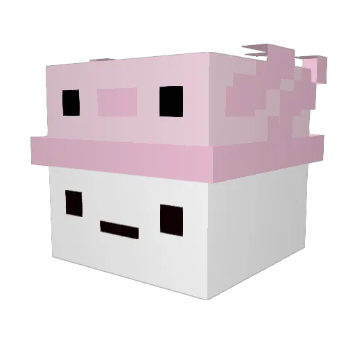 RobeAlReo Minecraft avatar head, 3D render