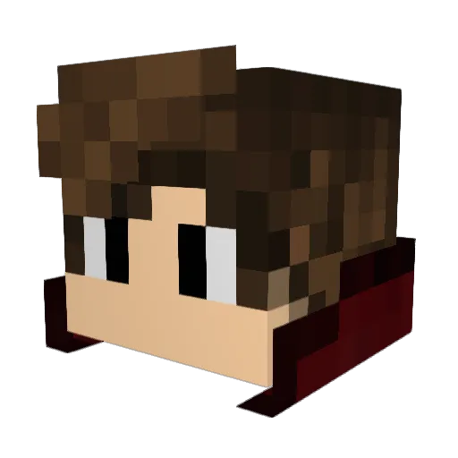 RobeDroiid Minecraft avatar head, 3D render