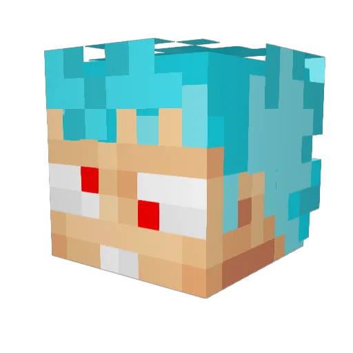 RobelBeatsCheeks Minecraft avatar head, 3D render
