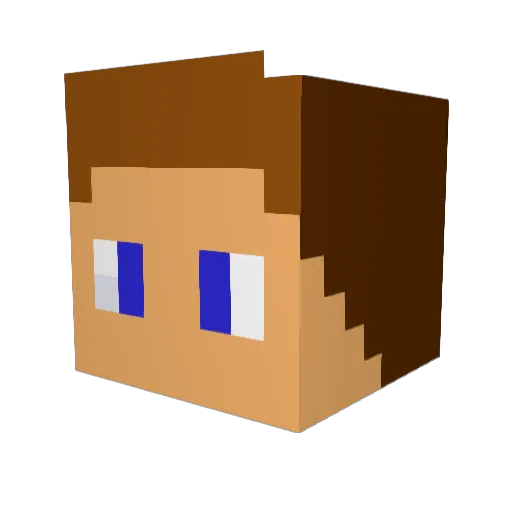 Roben10 Minecraft avatar head, 3D render