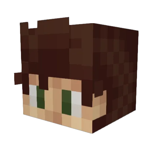 RobertDArtois Minecraft avatar head, 3D render