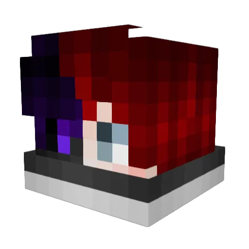 RobertDaMan Minecraft avatar head, 3D render