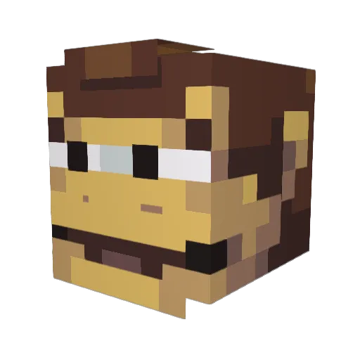 RobertDeMerde Minecraft avatar head, 3D render