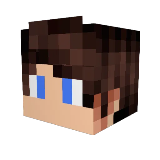 RobertFcsb Minecraft avatar head, 3D render
