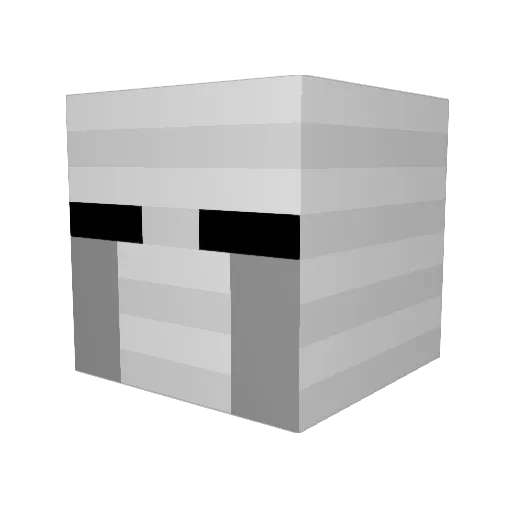 RobertJoseph Minecraft avatar head, 3D render