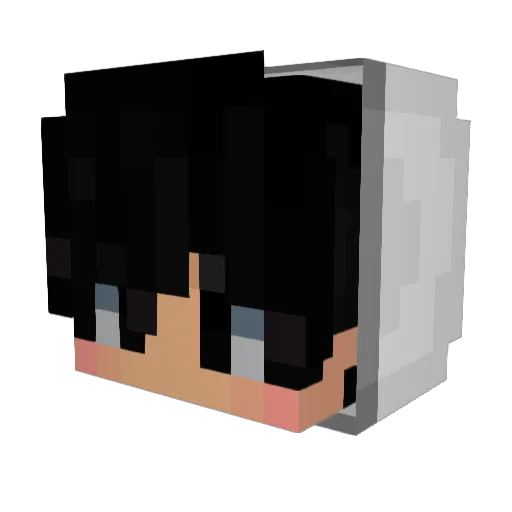 RobertKM Minecraft avatar head, 3D render