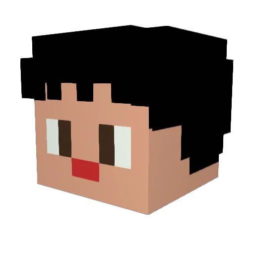 RobertMarkYeh Minecraft avatar head, 3D render
