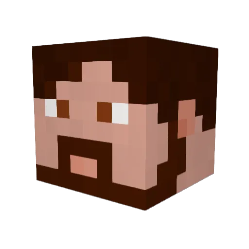 RobertRuebe Minecraft avatar head, 3D render