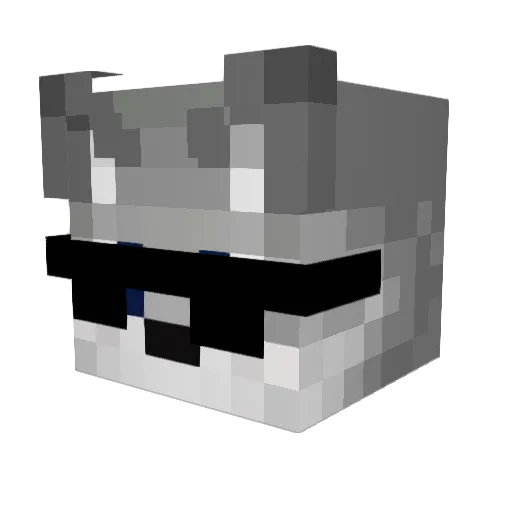 RobertUWO Minecraft avatar head, 3D render