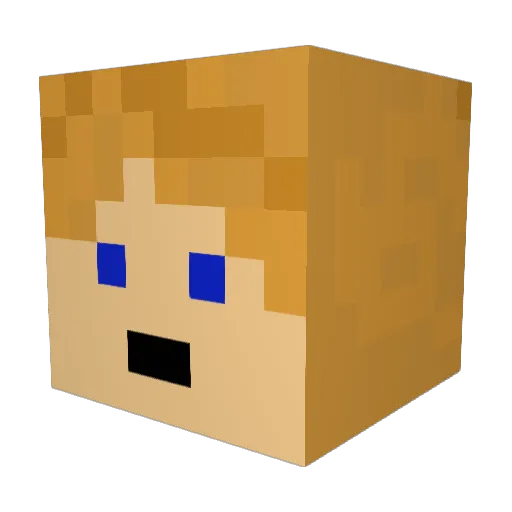 Robert_Dias Minecraft avatar head, 3D render