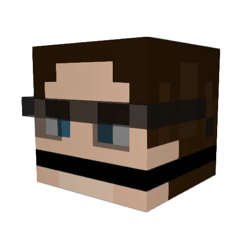 Robert_Wolf_YT Minecraft avatar head, 3D render