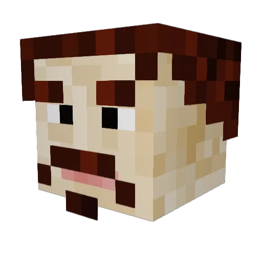 Robert_le_Diable Minecraft avatar head, 3D render